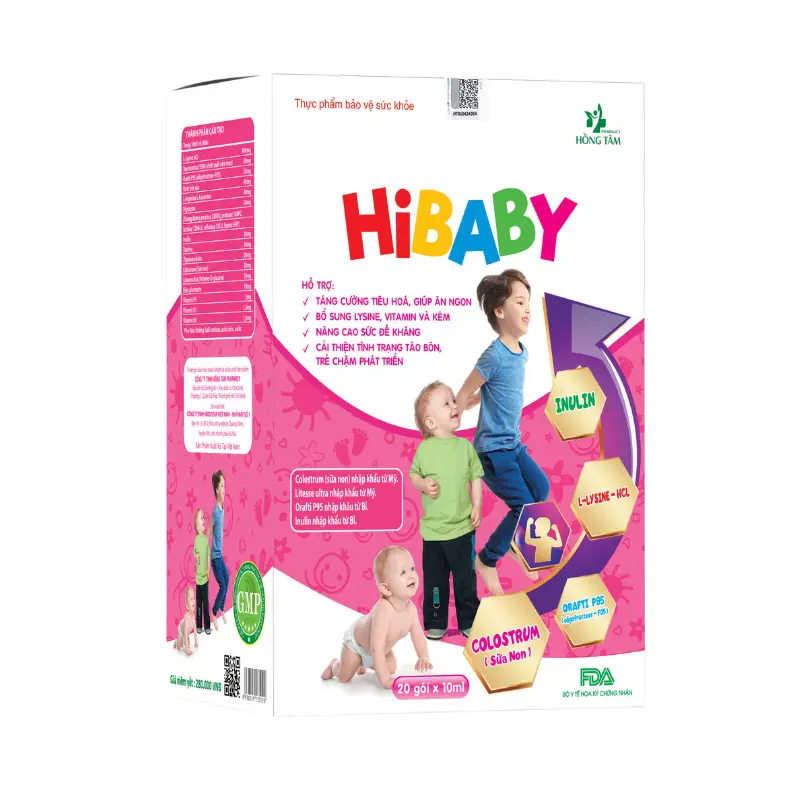 Siro Hồng Tâm Pharmacy HiBaby giúp bé ăn ngon 200 ml (từ 1 tuổi) chính hãng | AVAKids.com